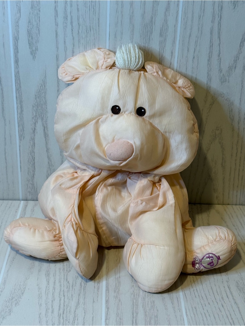 1986 Puffalump Peach Bear Plush Fisher Price Nostalgia